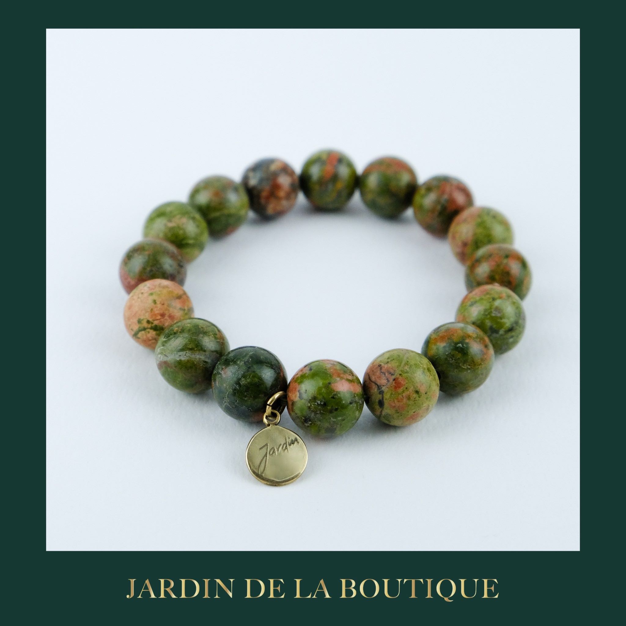 Zelda Stone Bracelet - Unakite