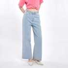 กางเกงยีนส์ทรงขากว้าง | Wide Leg Denim Trousers with Lion Head Buckle | 06383