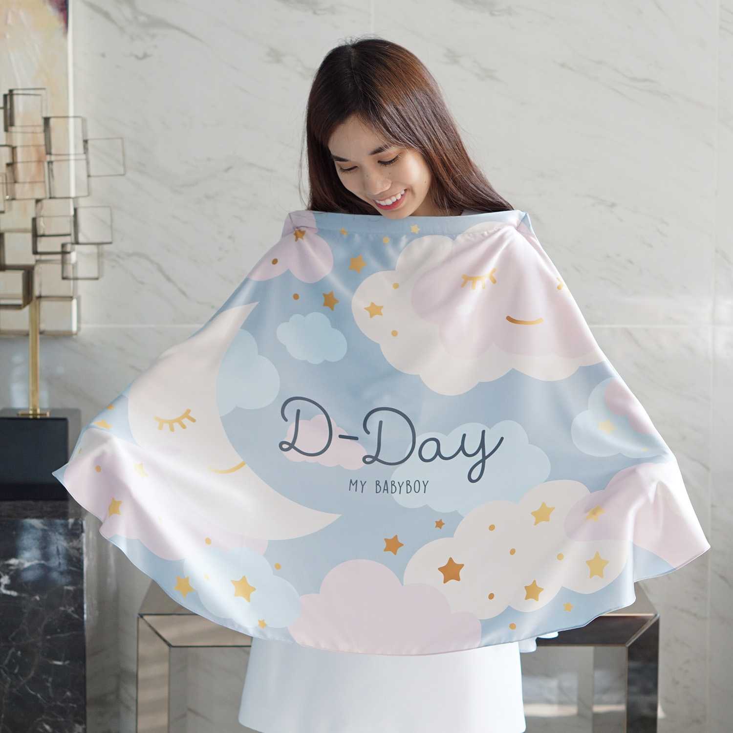 ผ้าคลุมให้นม สั่งทำใส่ชื่อ (แจ้งลายที่แอดมินได้เลยนะคะ)