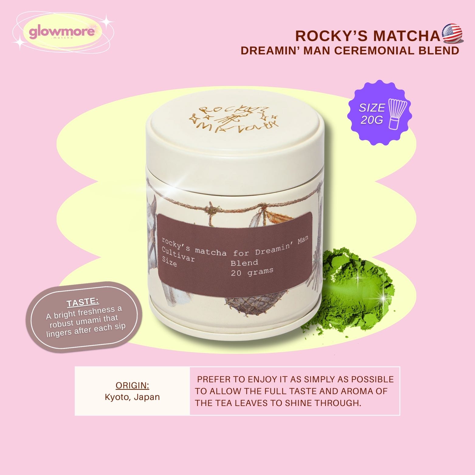 Rocky's Matcha - for Dreamin’ Man Ceremonial Blend 20g