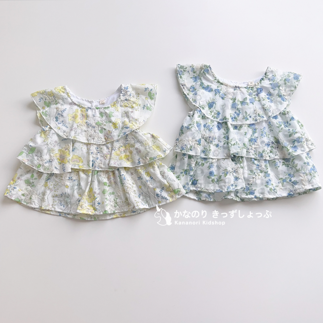 🧸พร้อมส่ง เสื้อขนมชั้นลายปัก 2 สี Sz.110-130🤎