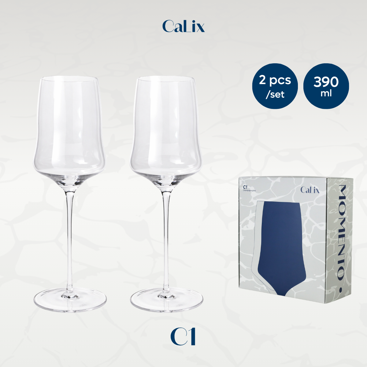 CaLix แก้วแชมเปญ C1 Champagne Glass • MOMENTO Collection (set of 2)