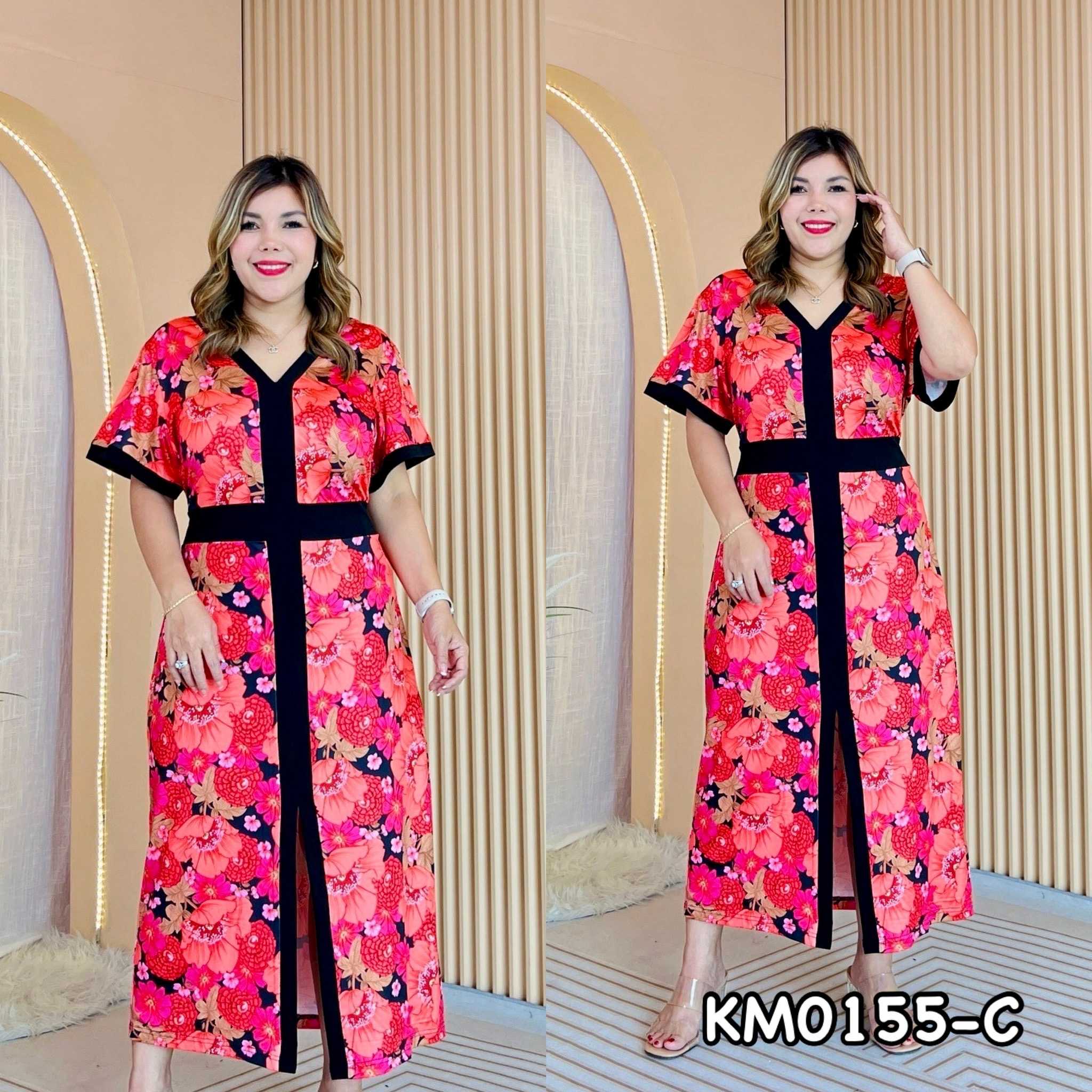 Miafashion​ (KM0155)​เดรสผ่าหน้า