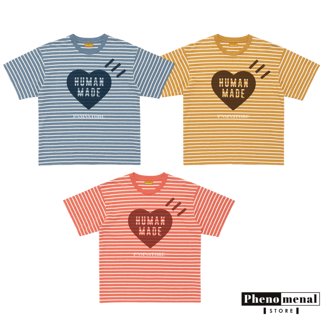 เสื้อยืด HUMAN MADE HEART STRIPED T-SHIRT ของแท้ พร้อมส่ง🚚