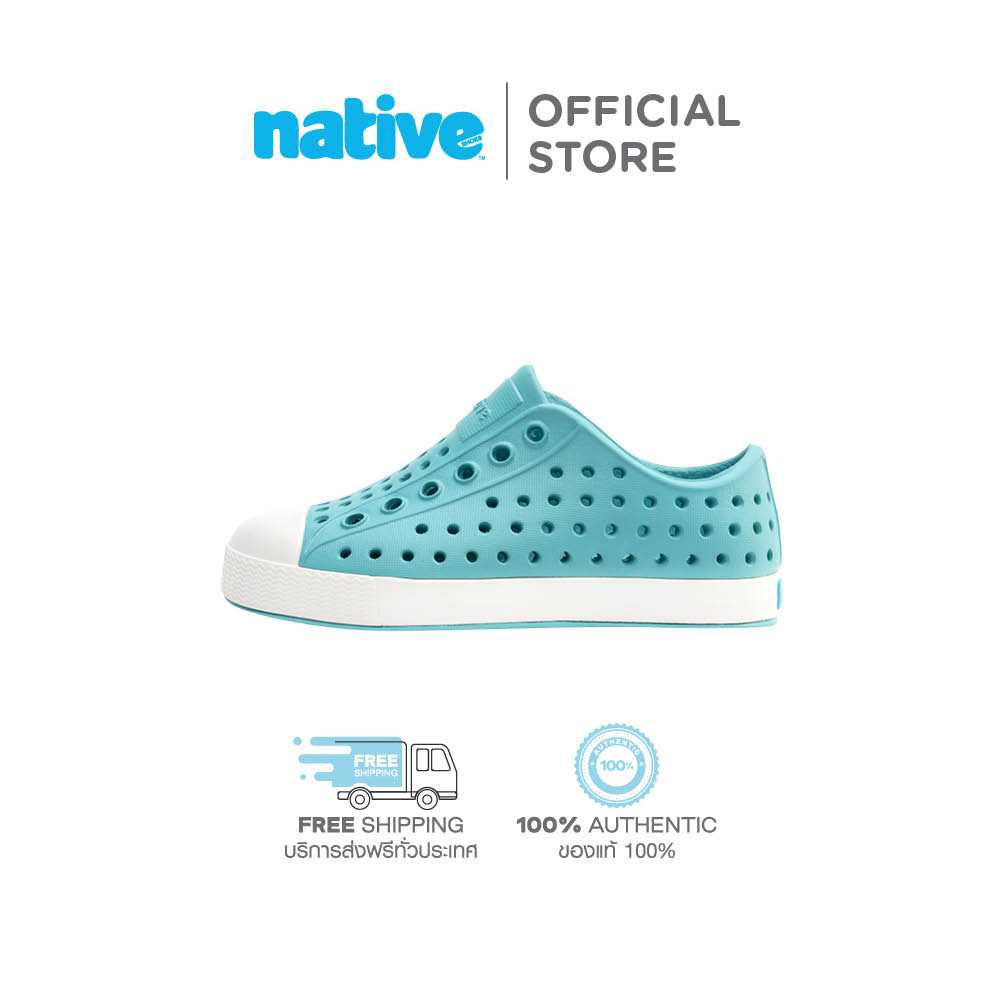 Native รองเท้ากันน้ำเด็กโต EVA รุ่น Jefferson Pool Blue/Shell White