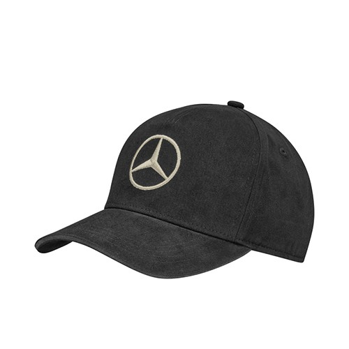 Mercedes-Benz หมวกเบสบอลสุภาพสตรี สีดำ วัสดุผลิตจากฝ้าย 100% มีสายสำหรับปรับขนาด