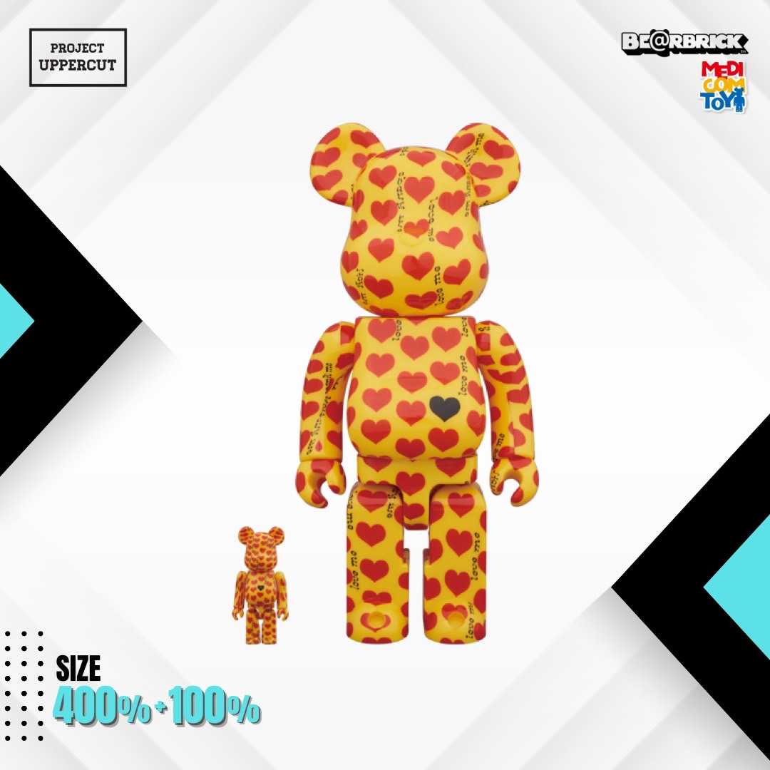 BE@RBRICK 400%+100% HIDE (X JAPAN) x AMPLIFIER : Yellow Heart [New]