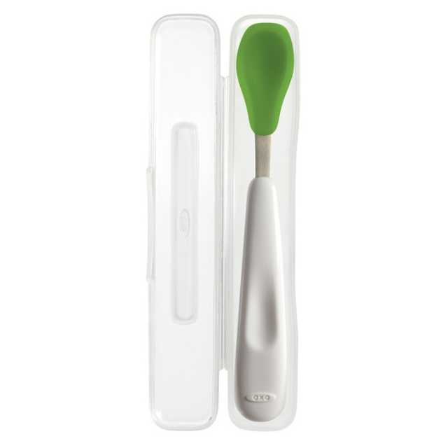 ช้อนป้อนอาหารเด็ก แบบพกพา สีเขียว | OXO Tot On the Go Feeding Spoon Green