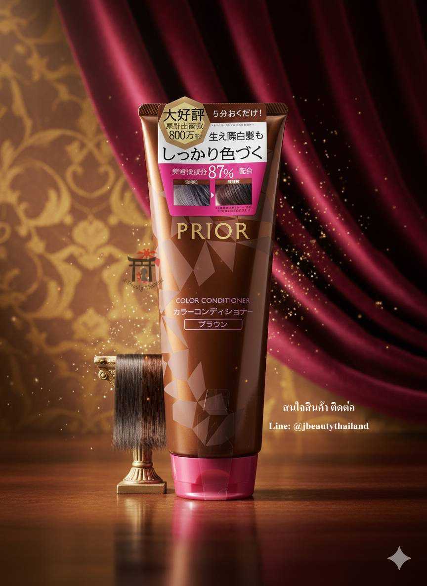 Shiseido Prior Color Conditioner ครีมนวดเปลี่ยนสีผม ปิดผมหงอกใน 5 นาที!! ไม่มีส่วนผสมของไฮโดรเจนฯ