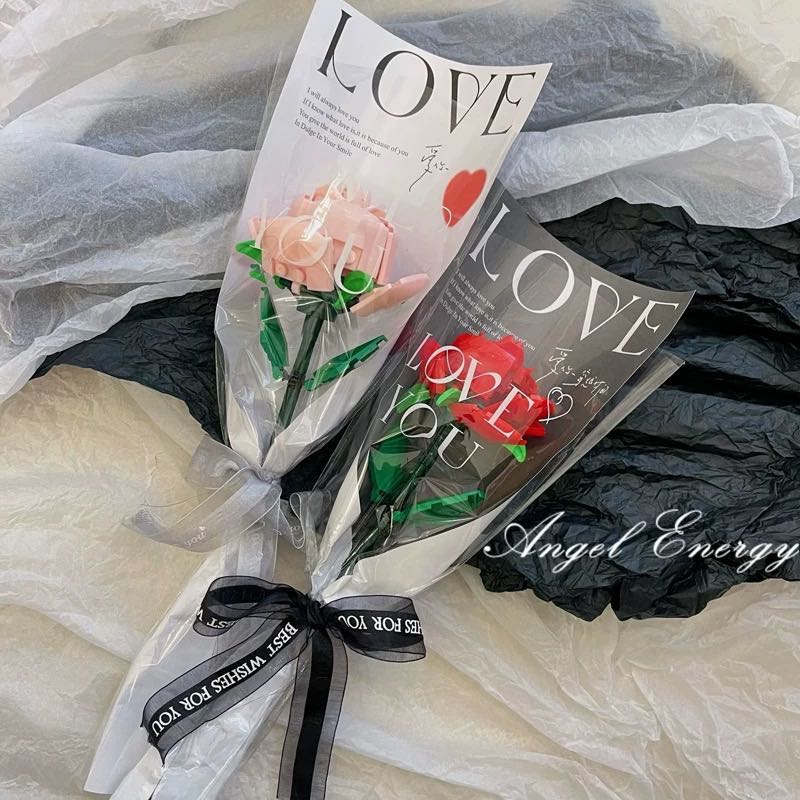 #พร้อมส่ง ช่อ LOVE พร้อมดอกไม้ 1ดอก เลือกชนิดดอกไม้ได้