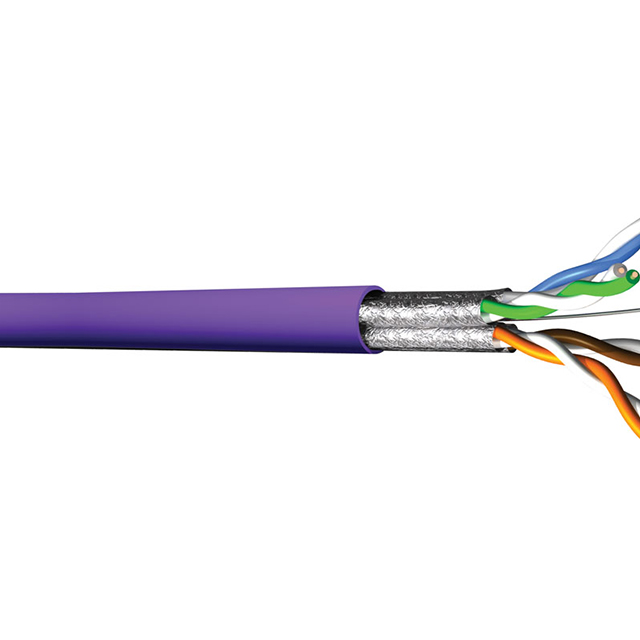 C&W-CAEMMC, 100m Cat6a, Purple, U/FTP Shielded, Unterminated LSZH Sheath