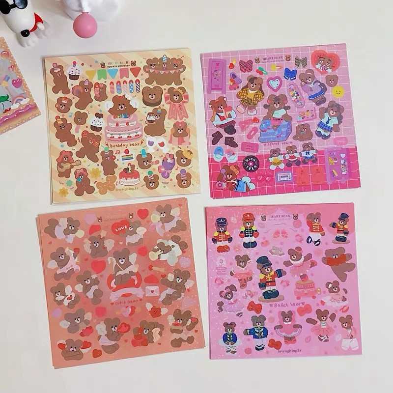 สติ๊กเกอร์ Sparkle Heart Bear มีกลิตเตอร์วิบวับ น่ารักมากงับ