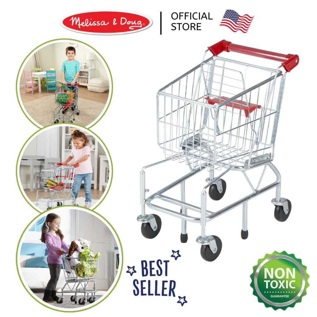 (ของแท้ USA) ของเล่น รถเข็นซูเปอร์เด็ก โลหะอย่างดี Melissa & Doug Shopping Cart รถเข็นช้อปปิ้ง 4071