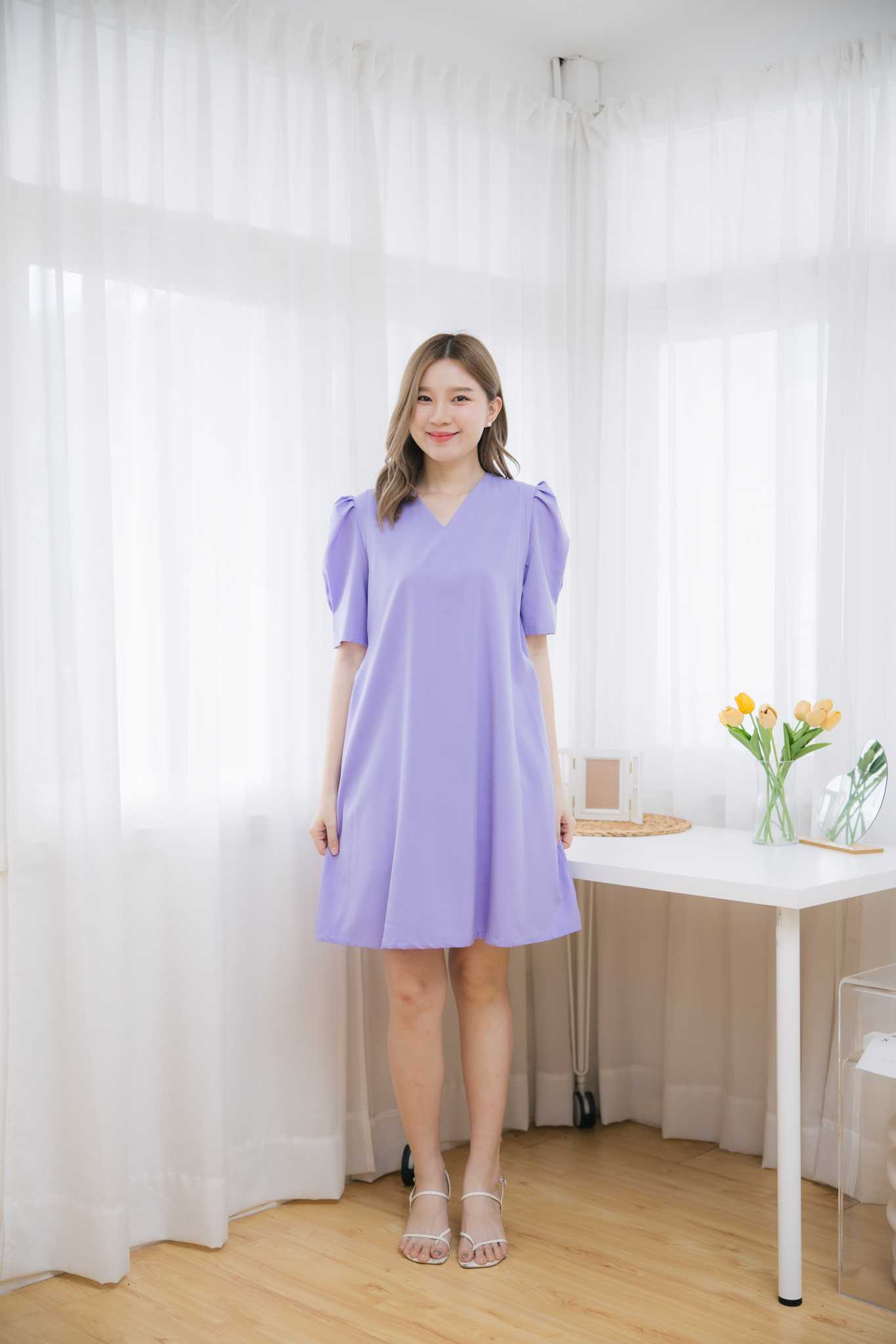 ชุดให้นม  Purple paris dress
