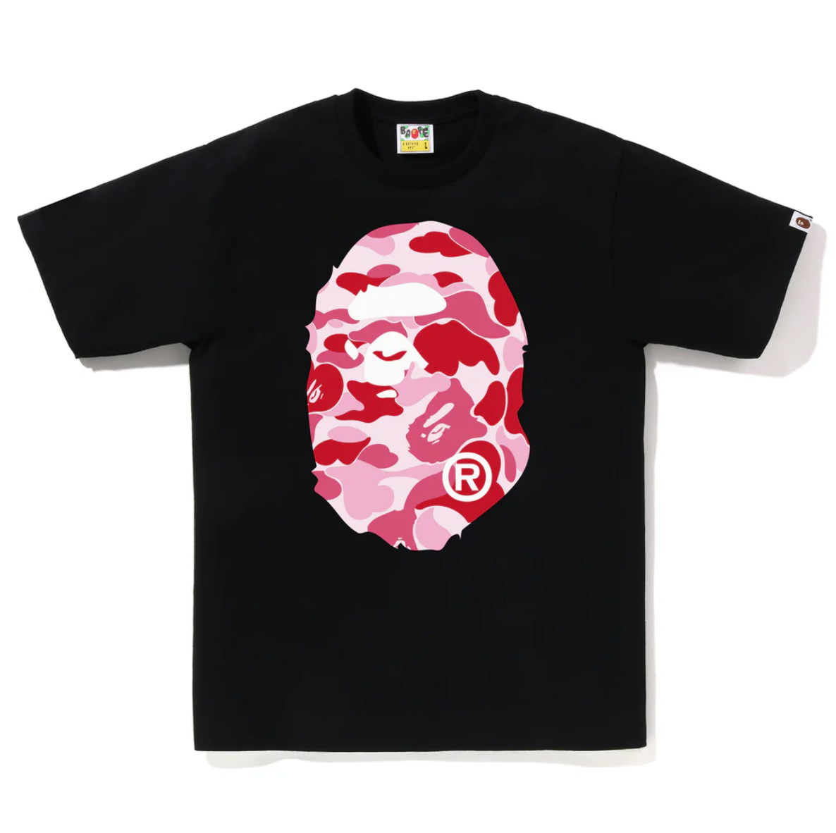 Bape ABC Camo Big Ape Head Tee PK/BK