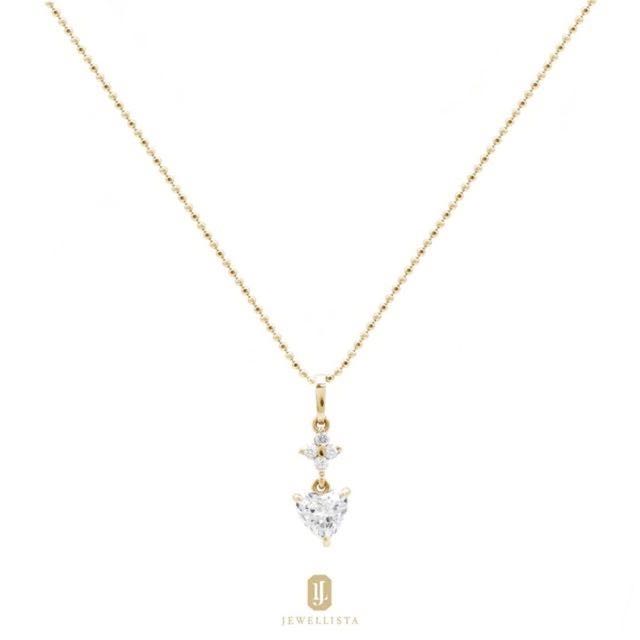 Jewellista จี้พร้อมสร้อย Lyn เงินแท้ 925 ประดับพลอย Zirconia