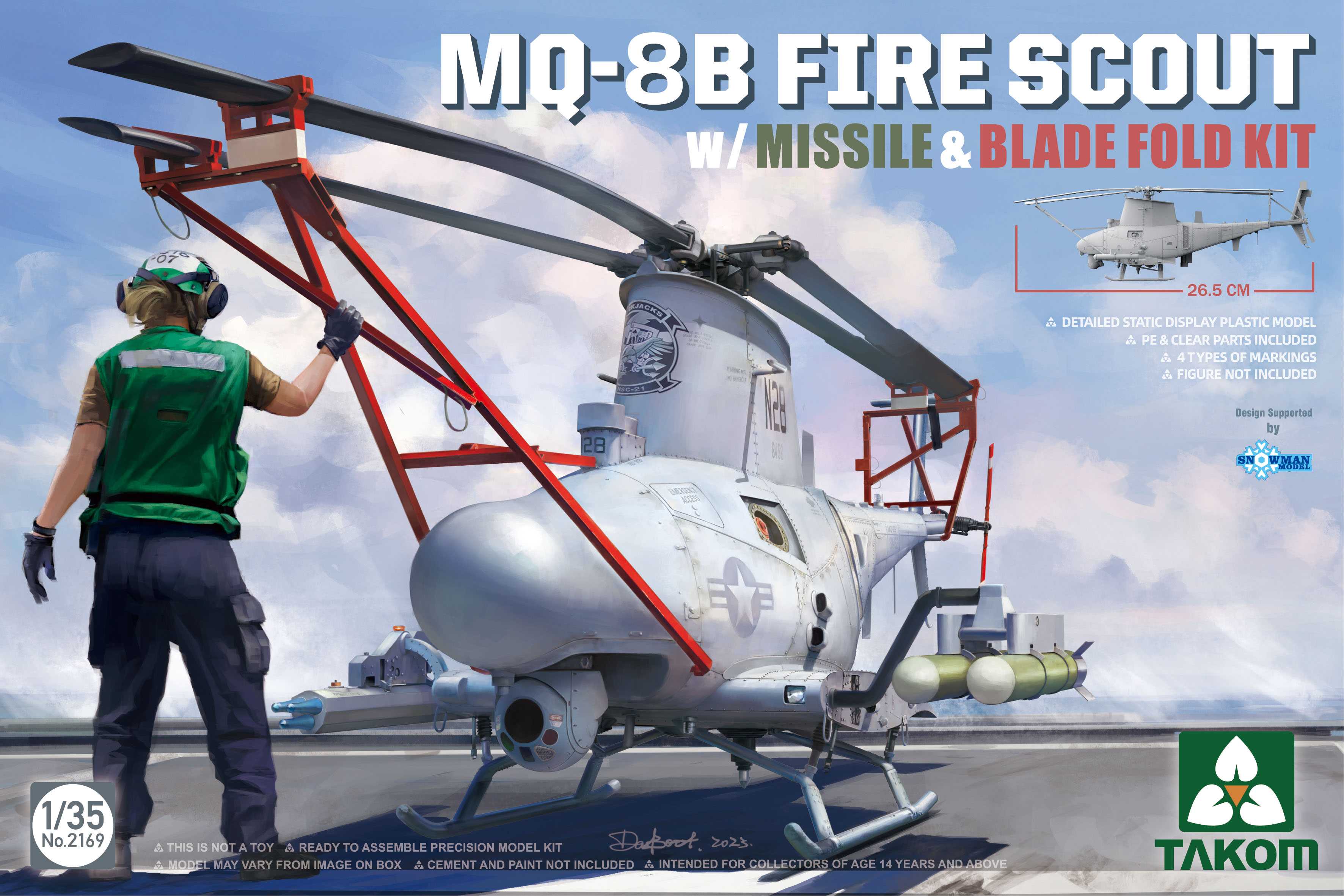 1/35 MQ-8B FIRE SCOUT w/MISSILE &BLADE FOLD KIT