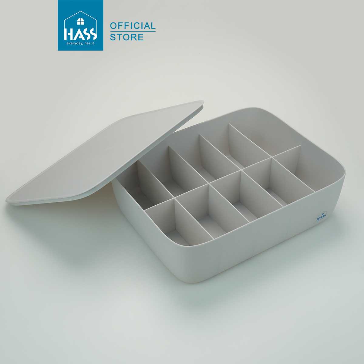 กล่องใส่ของ 10 ช่องพร้อมฝาปิด 10 Compartment Storage Box