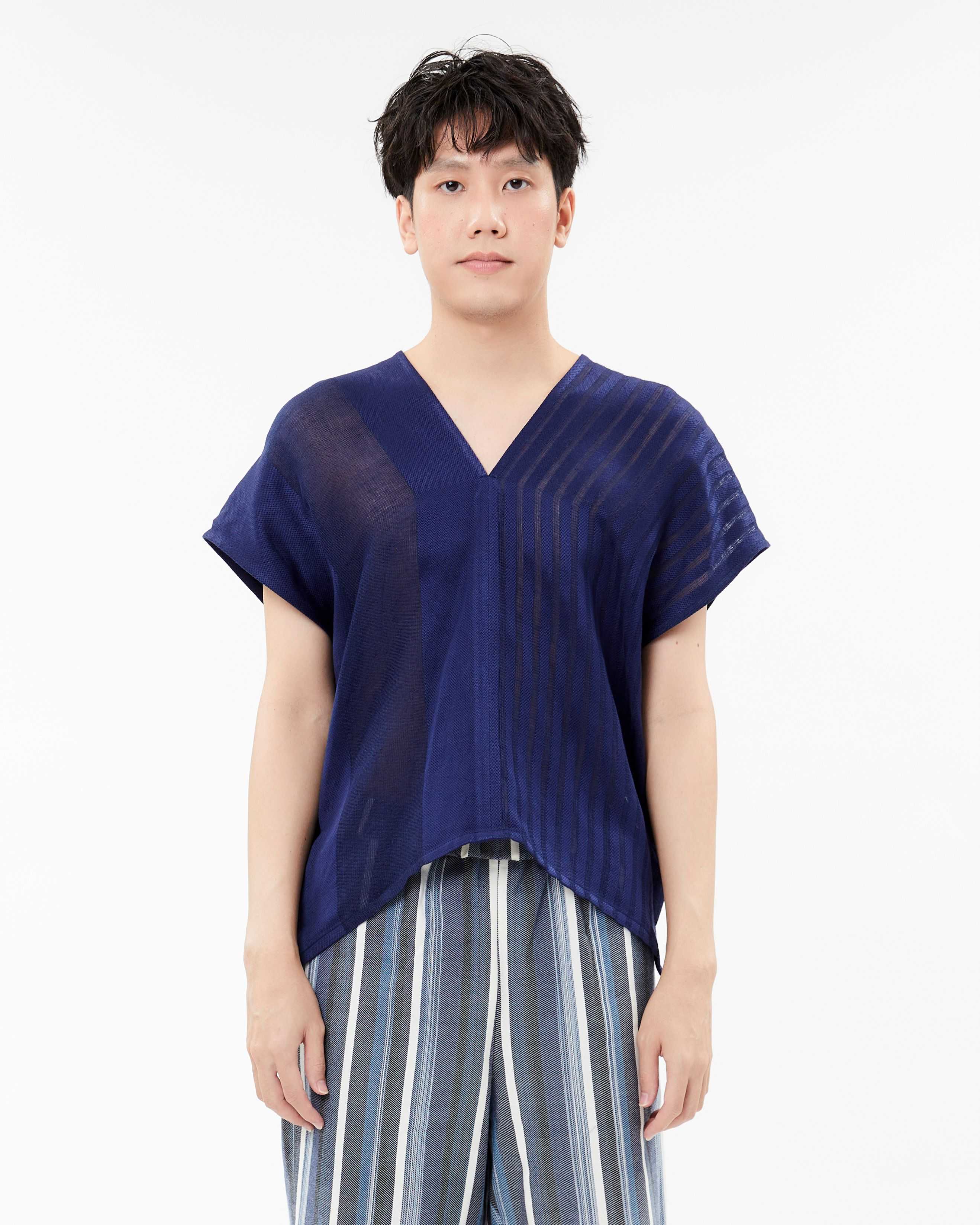 เสื้อเบลาส์ RESORT4/BL12 Navy #F