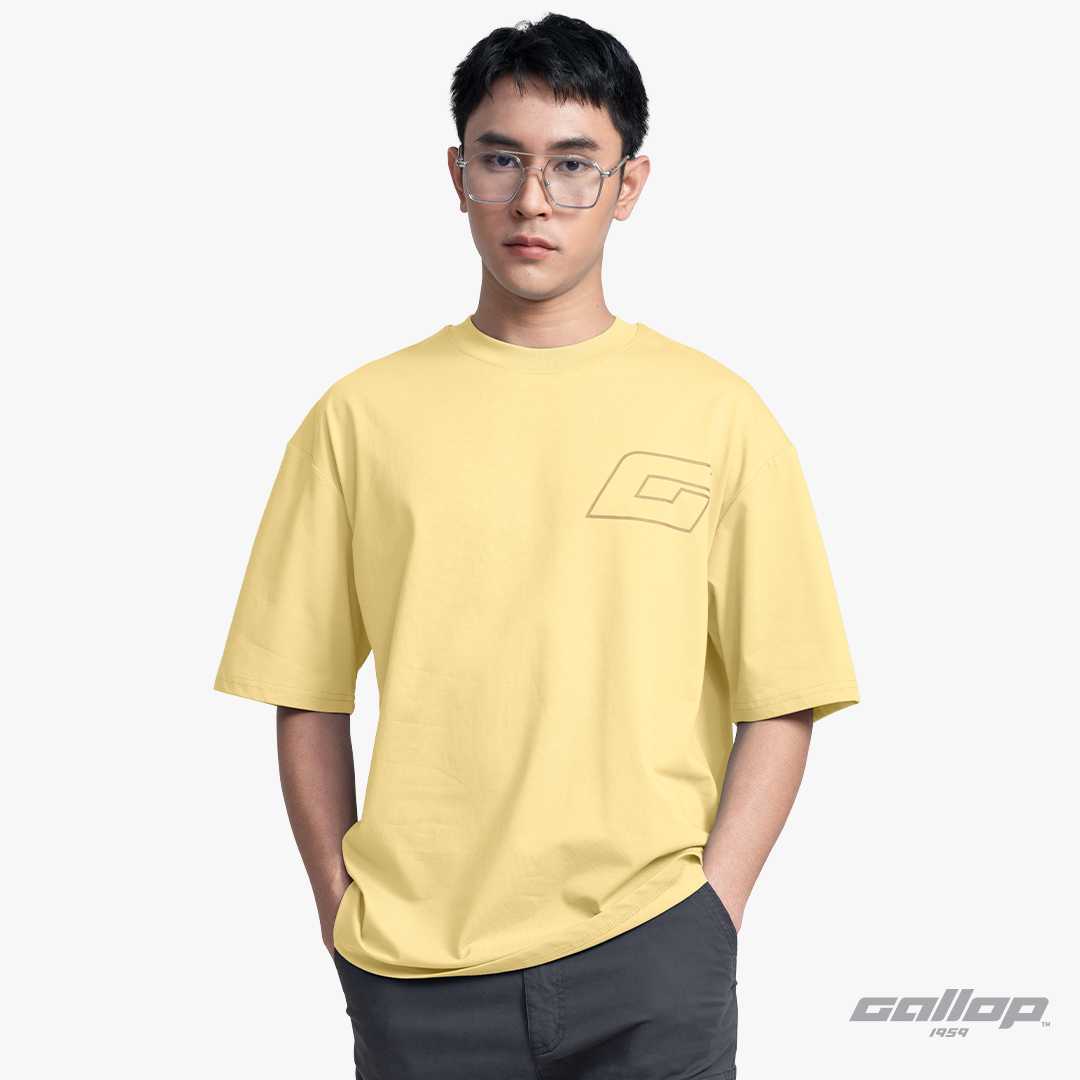GALLOP : Men's Wear เสื้อยืด  Oversized TEE  รุ่น GT9156 สี เหลือง