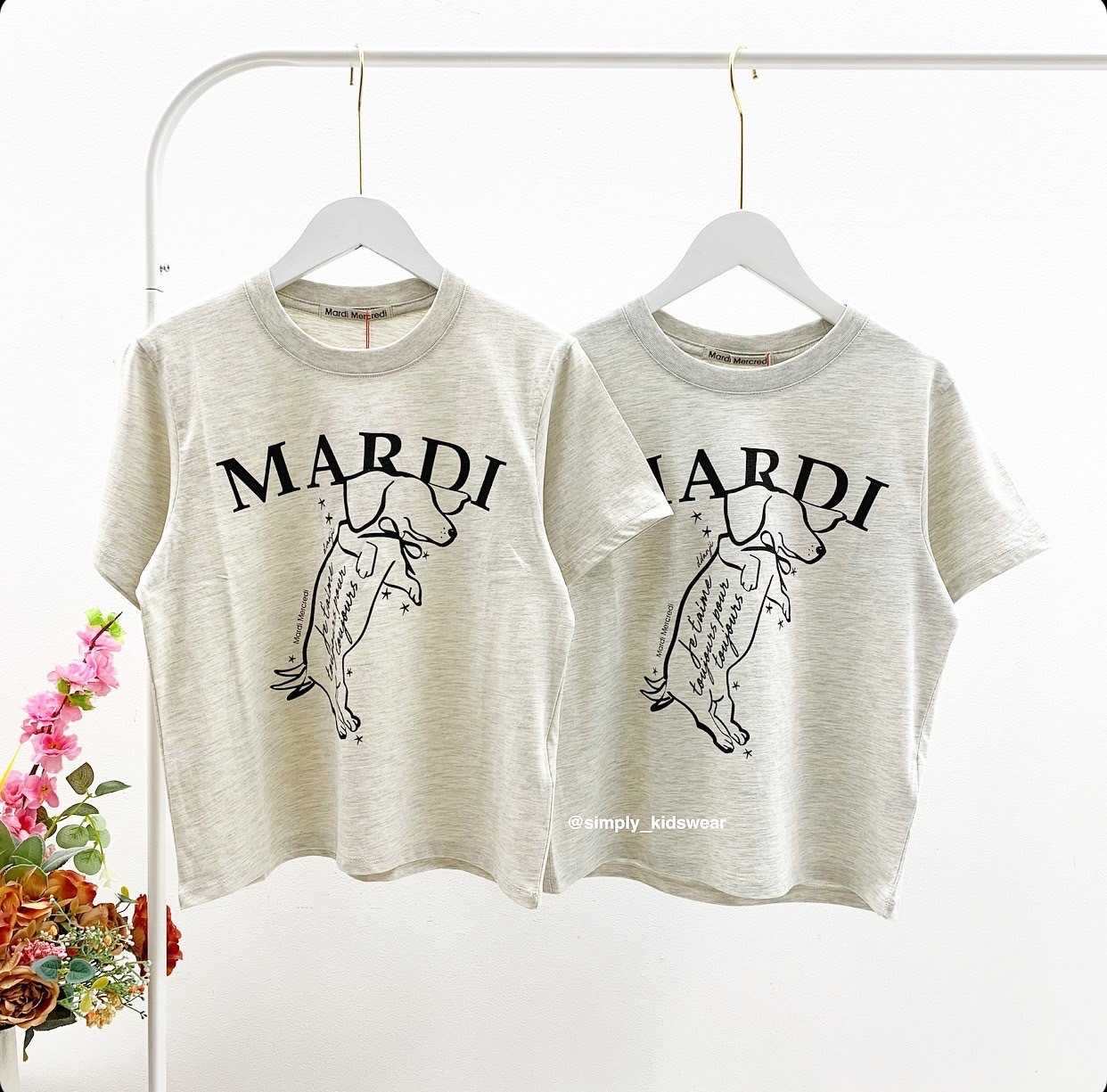 Mardi  Slim Swing the tail T-Shirt (Oatmeal)
