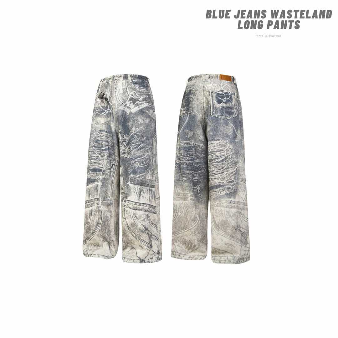 Jeera168 | Blue Jeans Wasteland Long Pants (พรีออเดอร์)