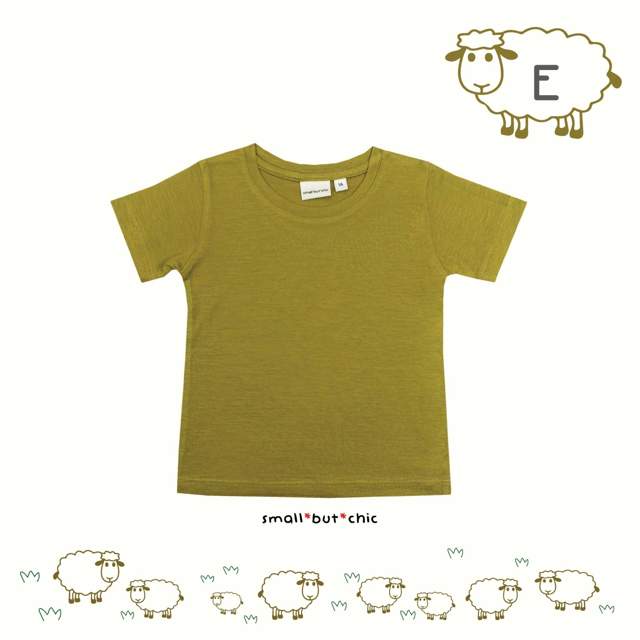 เสื้อแขนสั้นสีเขียวตองผ้า Merino(TS-018E)