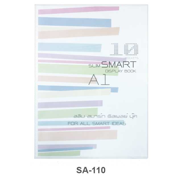 แฟ้มโชว์ A1/10ช่อง SlimSeries (C20/01)ขาวใสลายทราย #SA-110