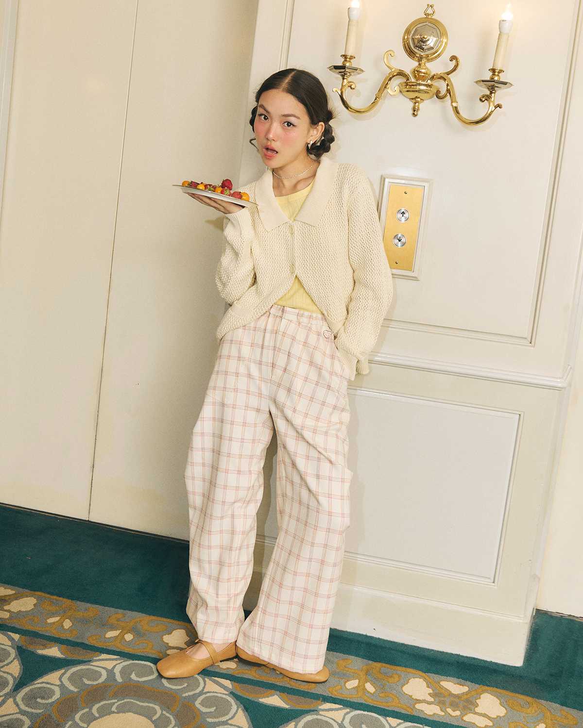 (A Sweet Baker) HONEY - long straight pant, elastic waist | polkadot มีแค่ S,M