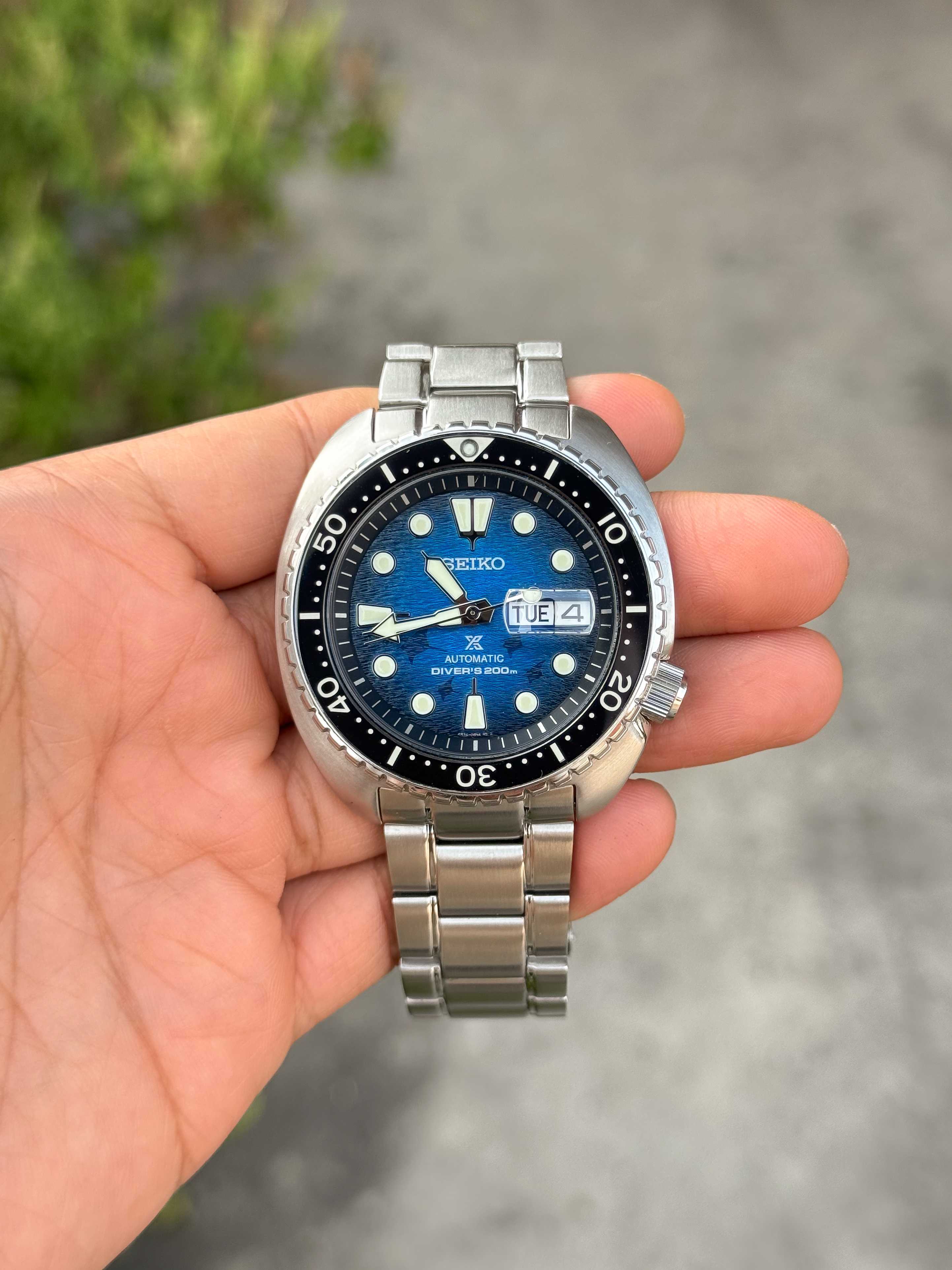 Seiko King Turtle Save The Ocean Manta Ray Automatic Ceramic King Size