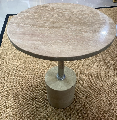 โต๊ะข้างหิน travertine 40x50H