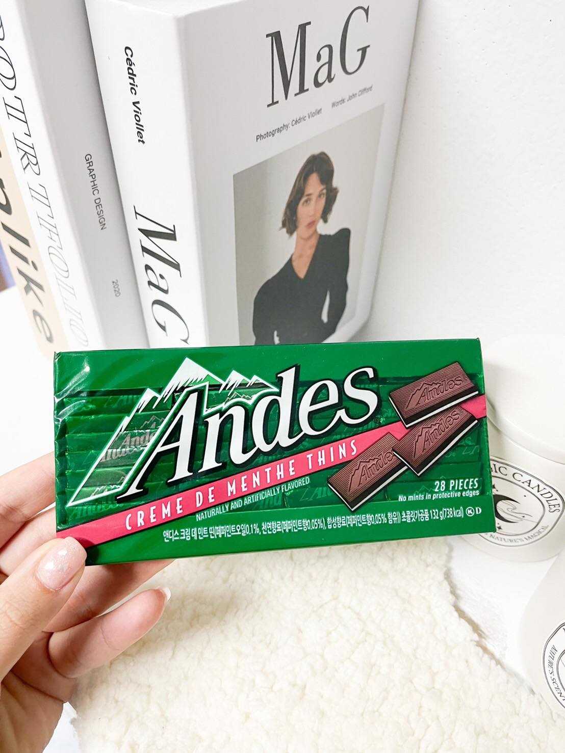 Andes creme de menthe thins ช็อคโกแลตสอดไส้มิ้นต์ (28ชิ้น)