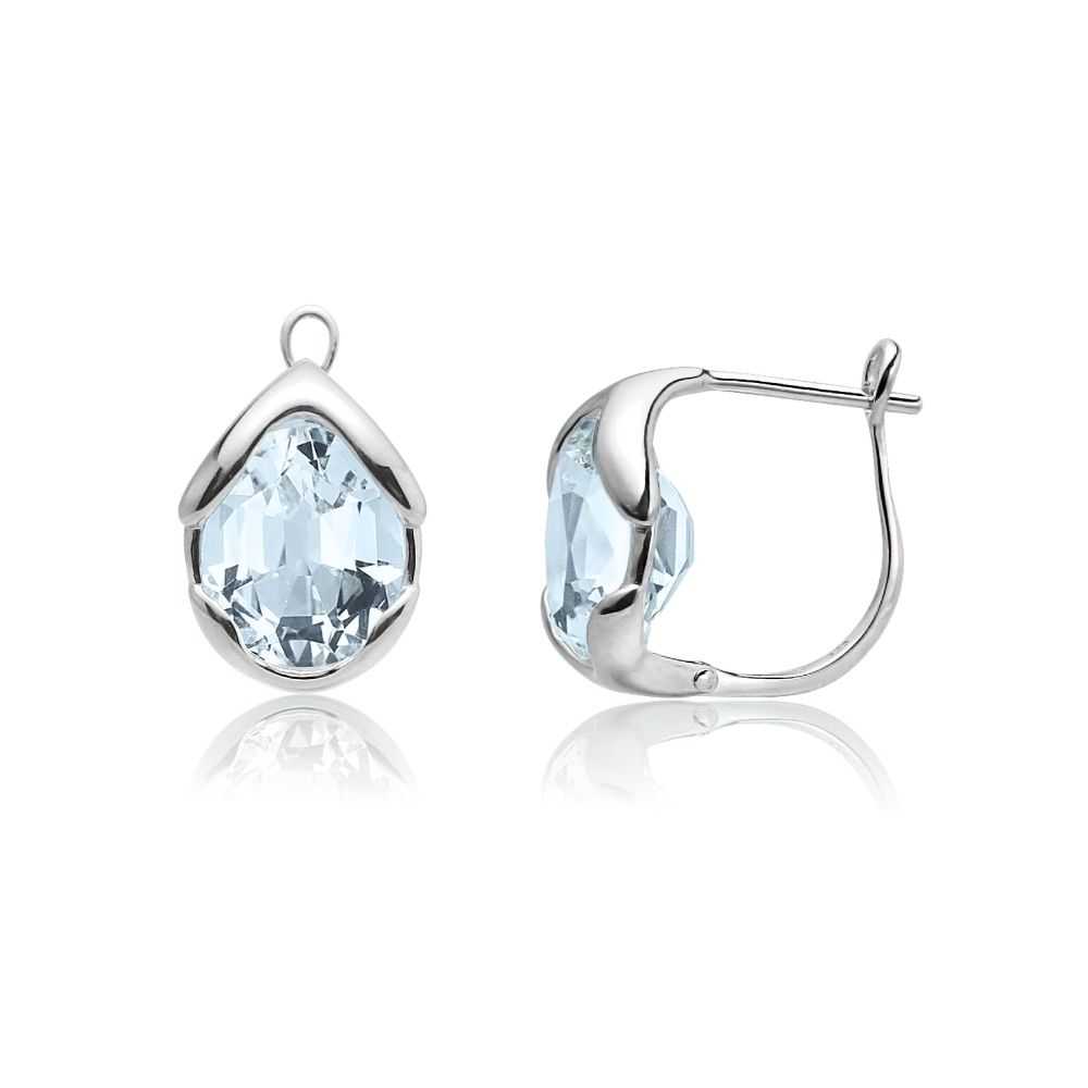 GALA HUGGIES EARRING - GLASSY SKY TOPAZ