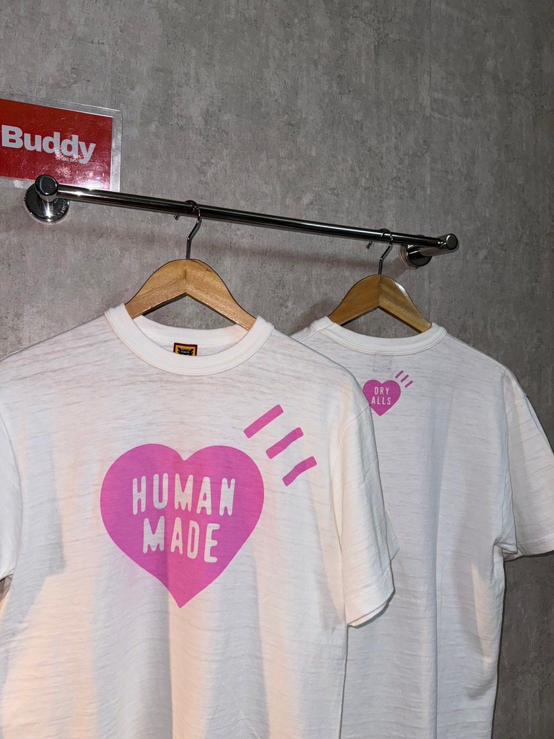 Human Made Store Exclusive Pink Heart tee (Black/White)