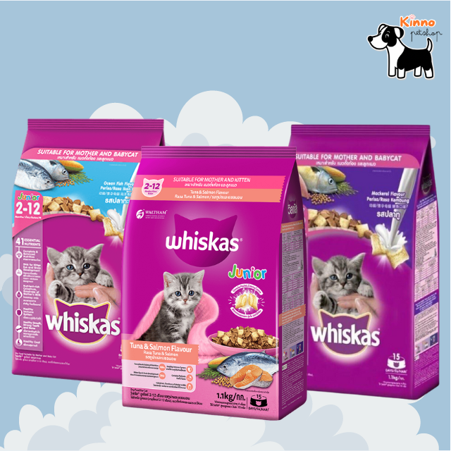 Whiskas Junior  ( วิสกัส จูเนียร์ ) อาหารแมวชนิดเม็ด ขนาด 2.7 kg.