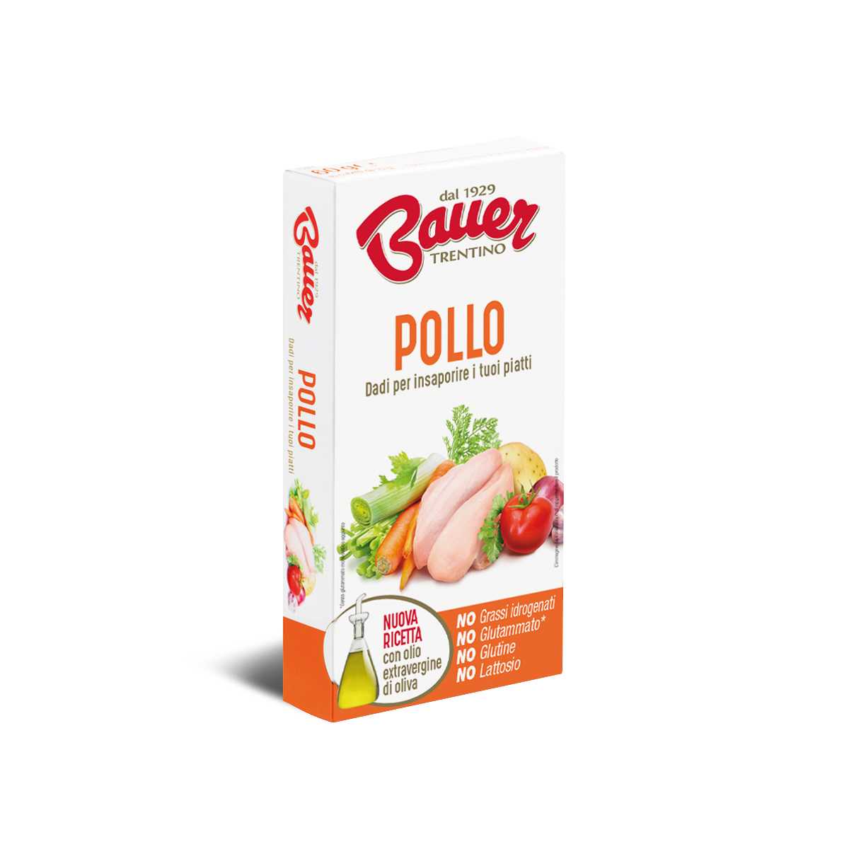 Chicken Stock-Cubes With E.V.O. Oil Bauer - 60g
