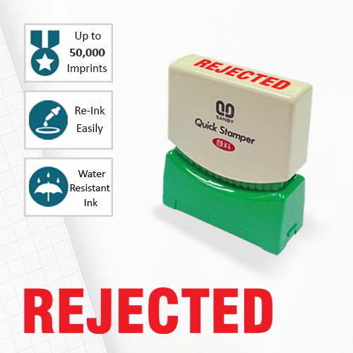 SANBY ตรายางสำเร็จรูป หมึกในตัว รุ่น QUICK STAMPER (S) R4R [REJECTED]