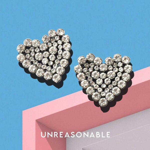 ต่างหูหัวใจ Crystal ต่างหูคลิป ต่างหูก้านเงินแท้ น้ำหนักเบา สวยใส่สบาย UA0712-01 Unreasonable Acc...