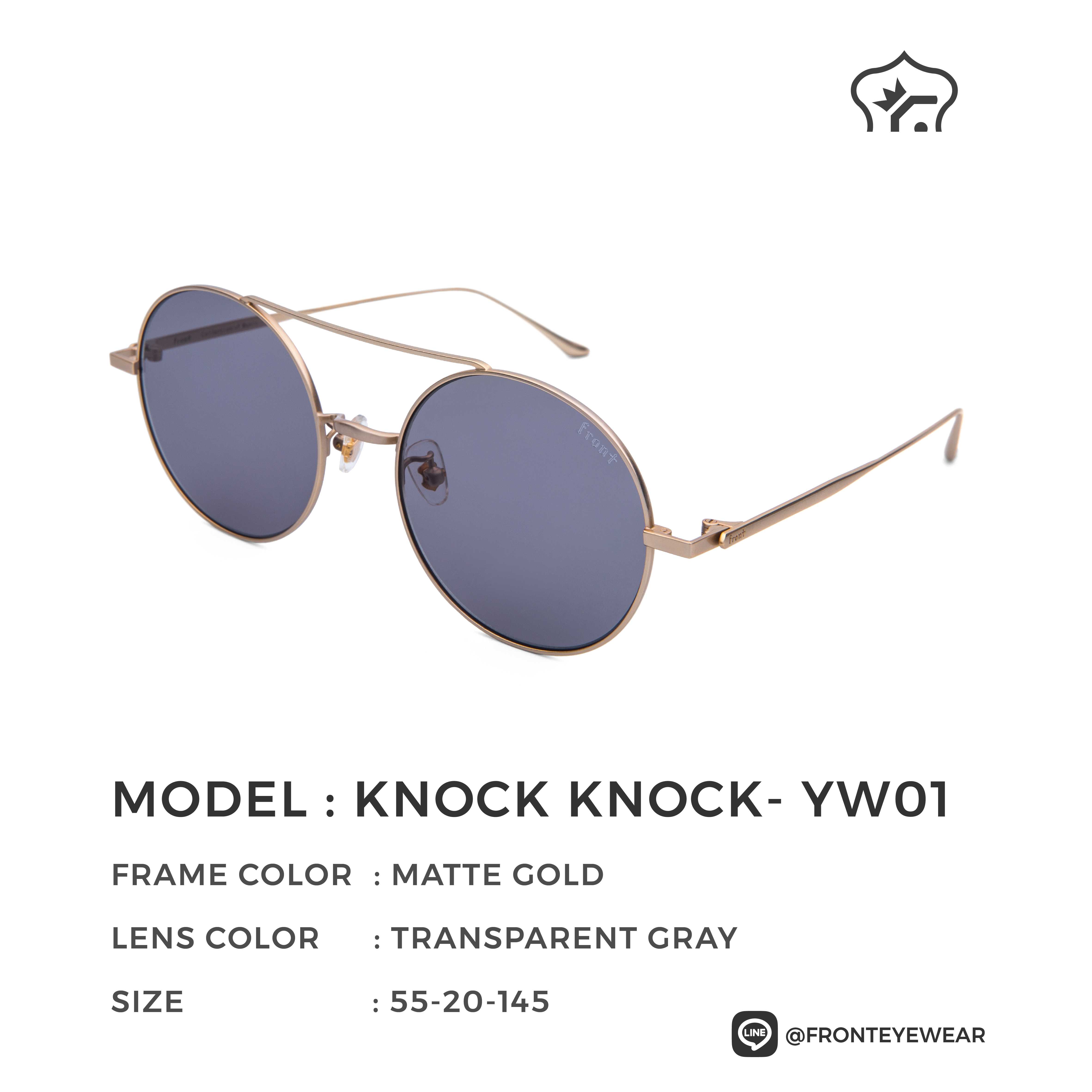 FRONT - แว่นกันแดด รุ่น Knock Knock (สามารถนำไปตัดเลนส์สายตาได้ค่ะ) - fronteyewearthailand