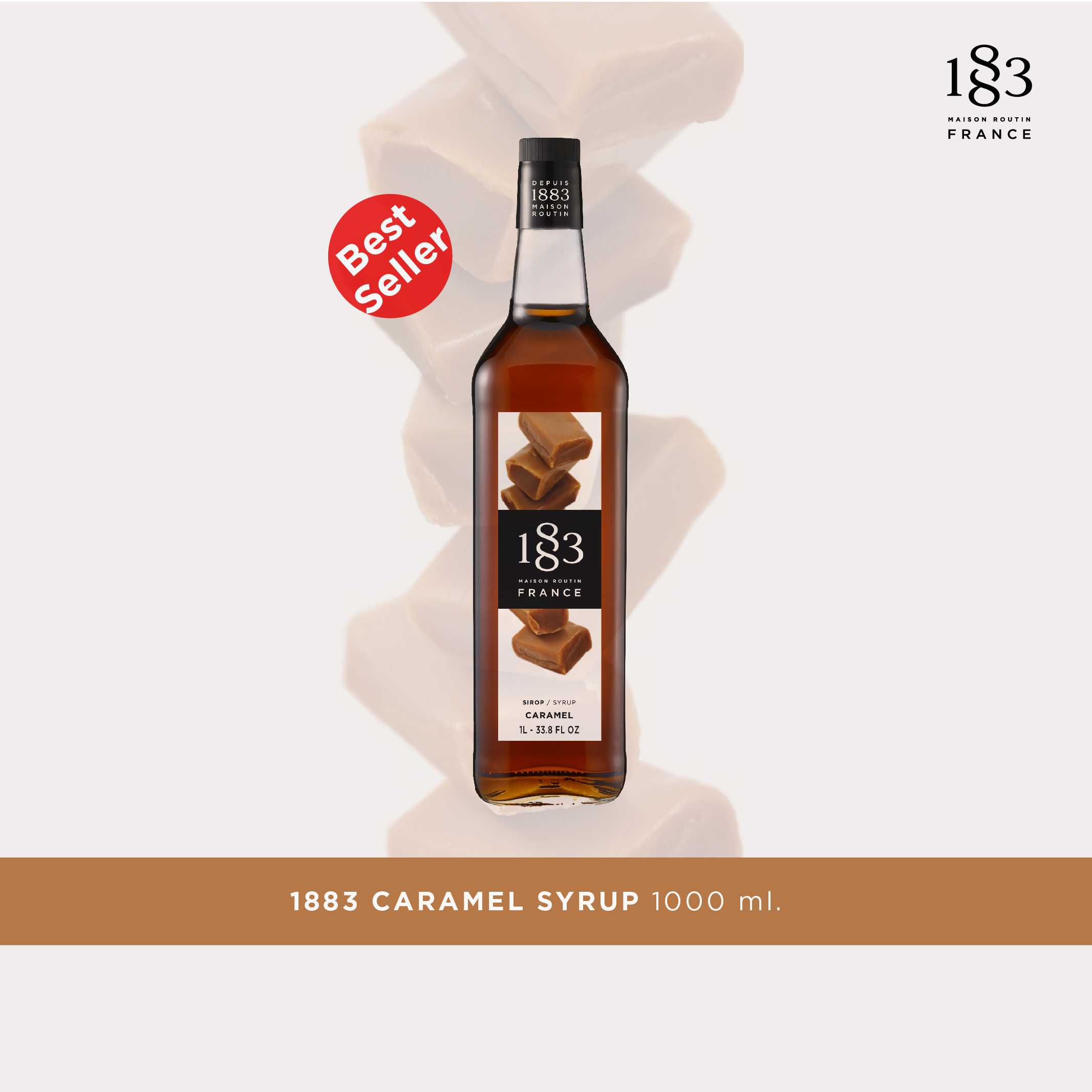 1883 CARAMEL FLAVORED SYRUP 1000 ml.