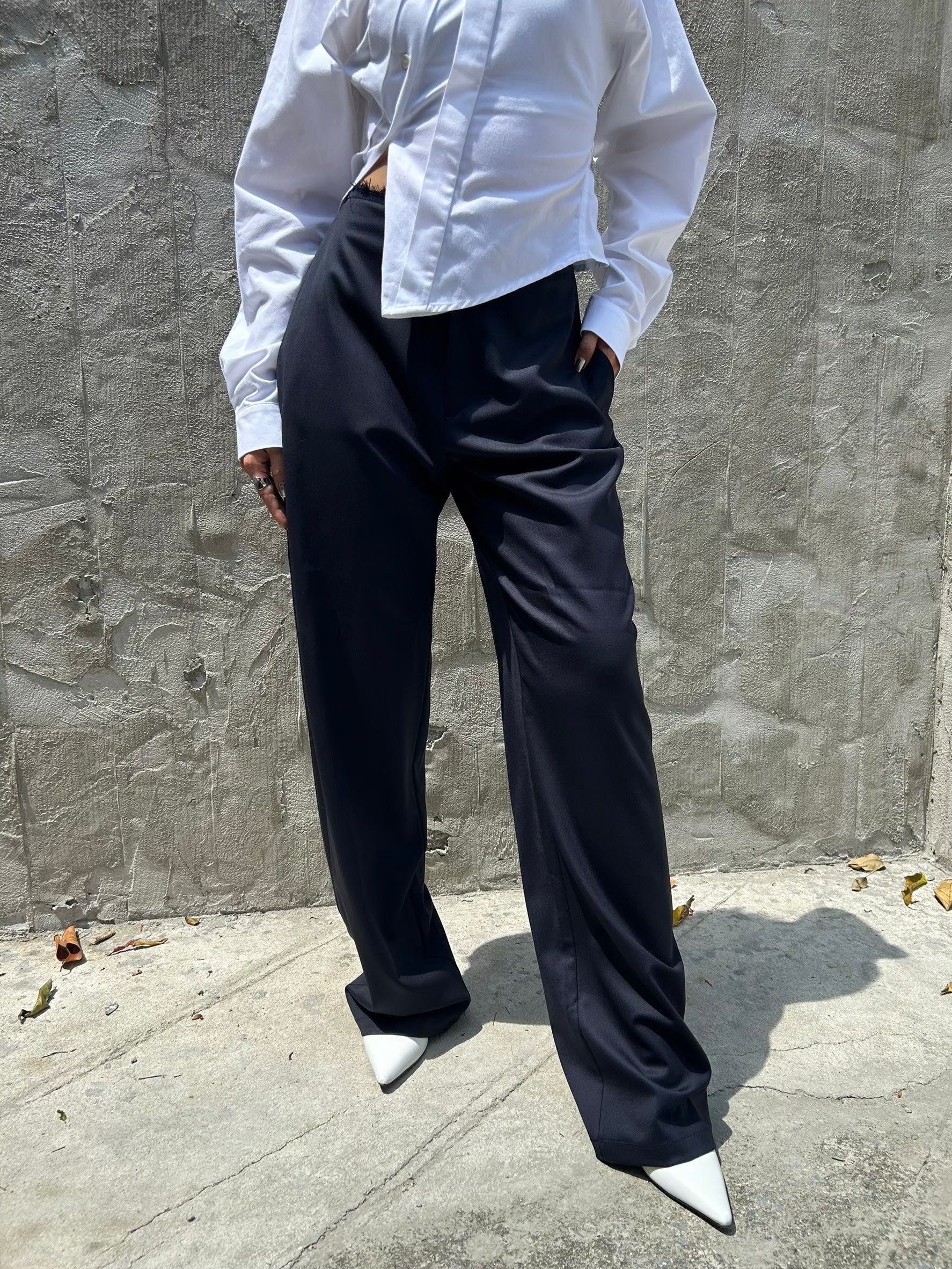 SALE Jade Cropper Tailored trousers - Dark Navy