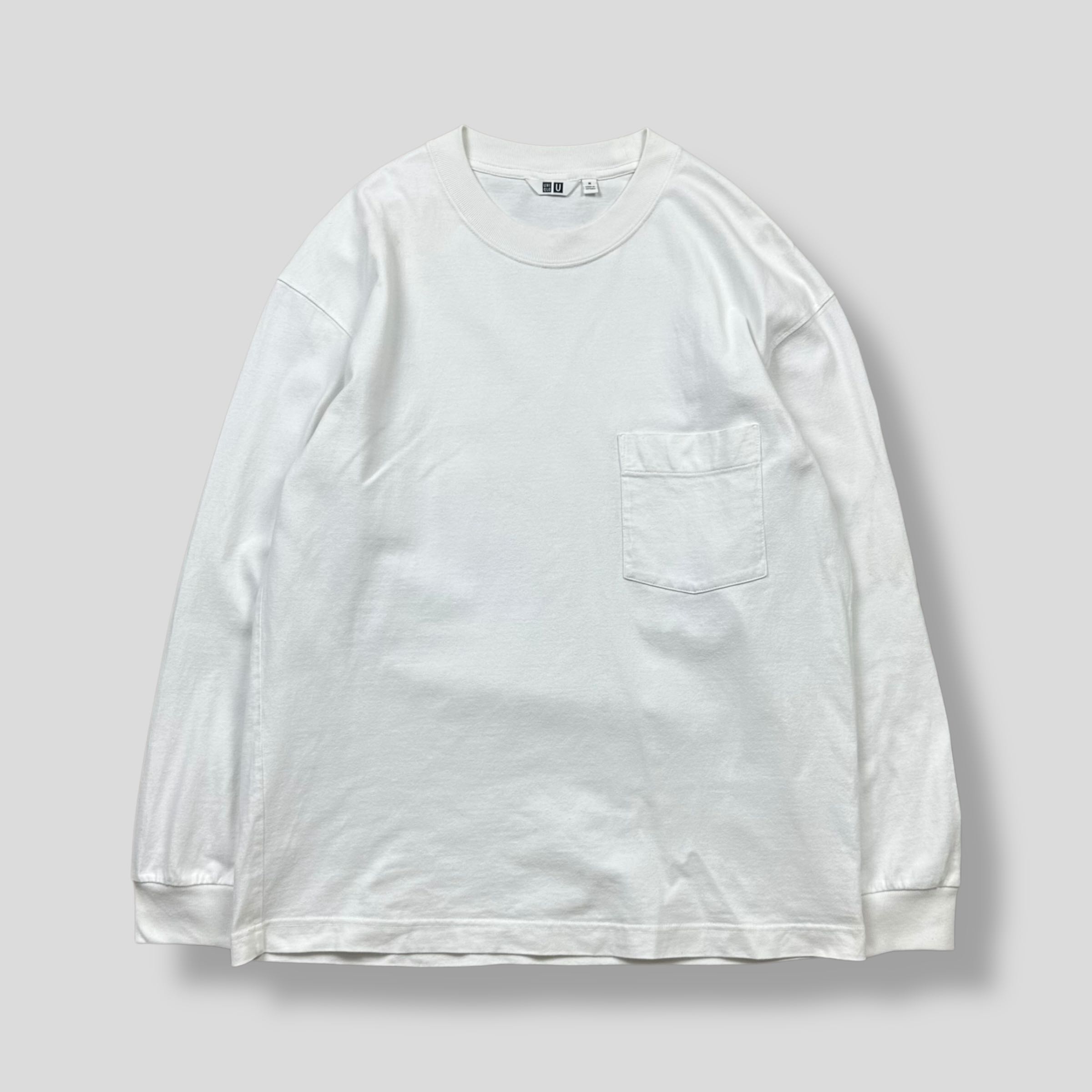 UNIQLO U LONG SLEEVE ONE POCKET T-SHIRT 