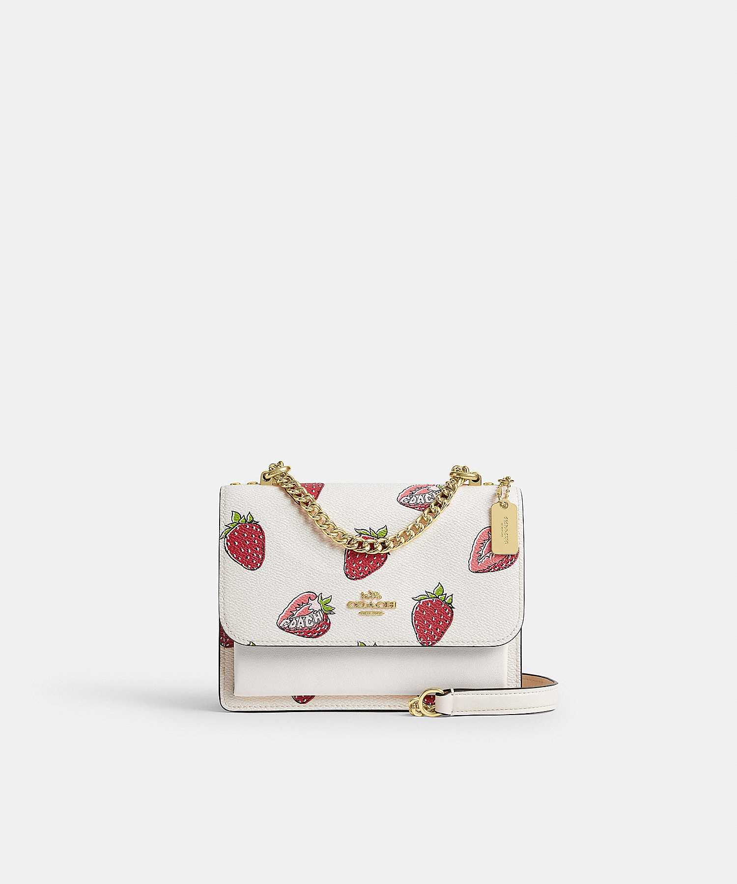 COACH MINI KLARE CROSSBODY BAG WITH STRAWBERRY PRINT CAP94 IMCAH