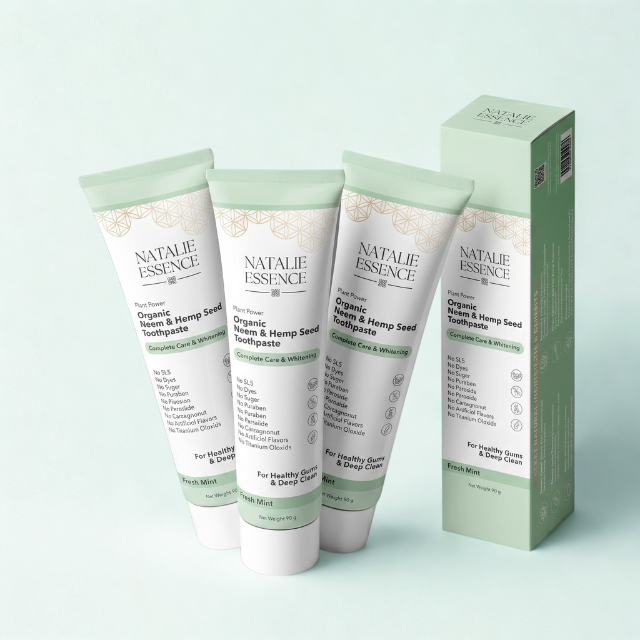 🛡️ยาสีฟันออร์แกนิก สูตรสะเดาและเมล็ดกัญชง 📌3 หลอด // Natalie Essence Organic Toothpaste