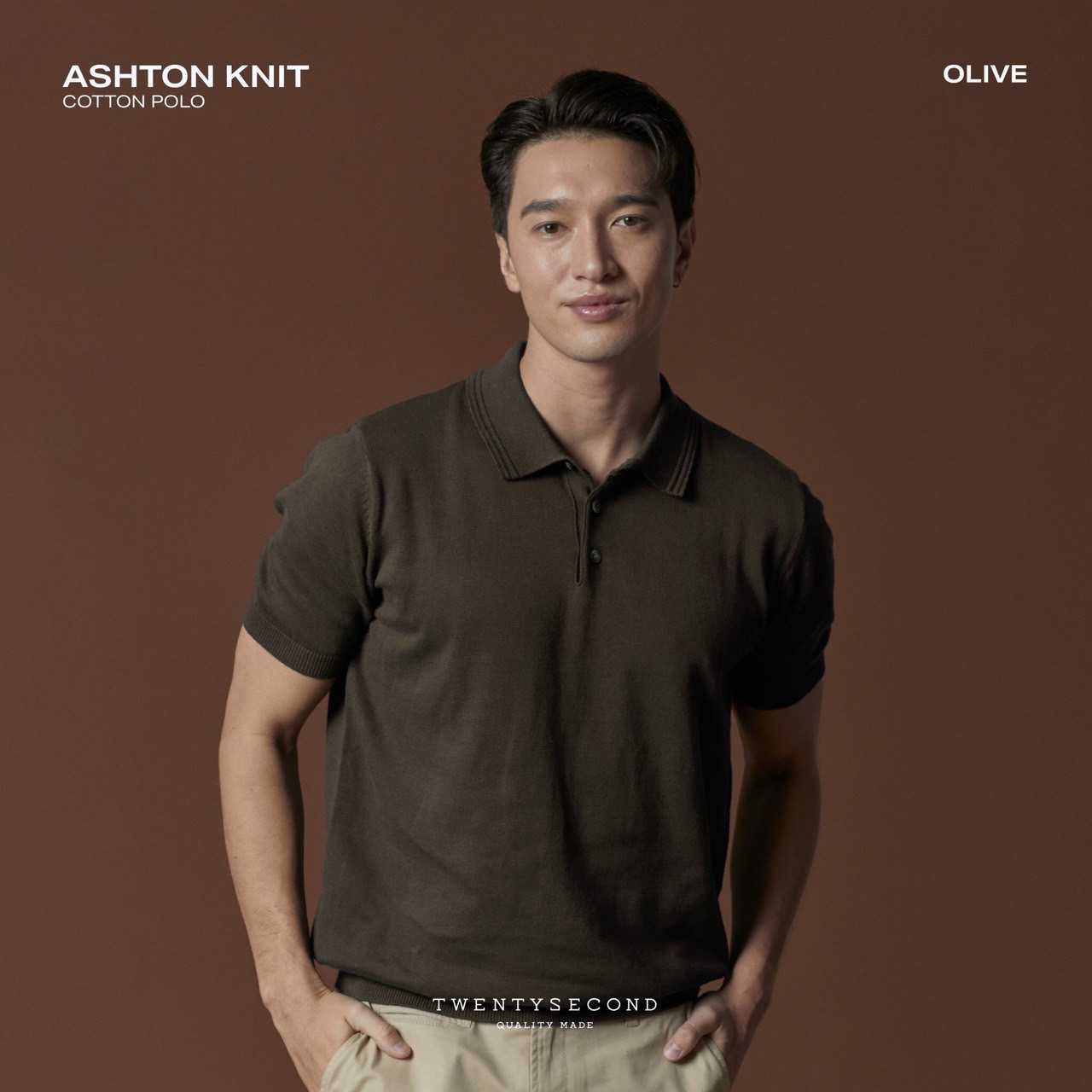 POLO ASHTON KNIT - OLIVE