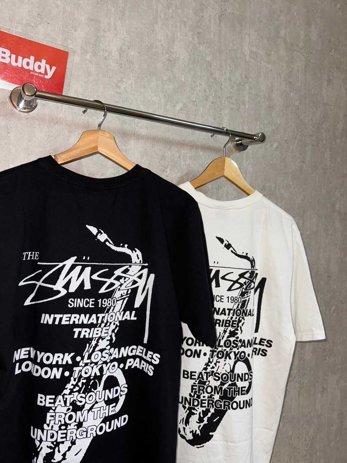 Stussy BEAT SOUNDS Tee Pigment Dyed (Black/Natural)