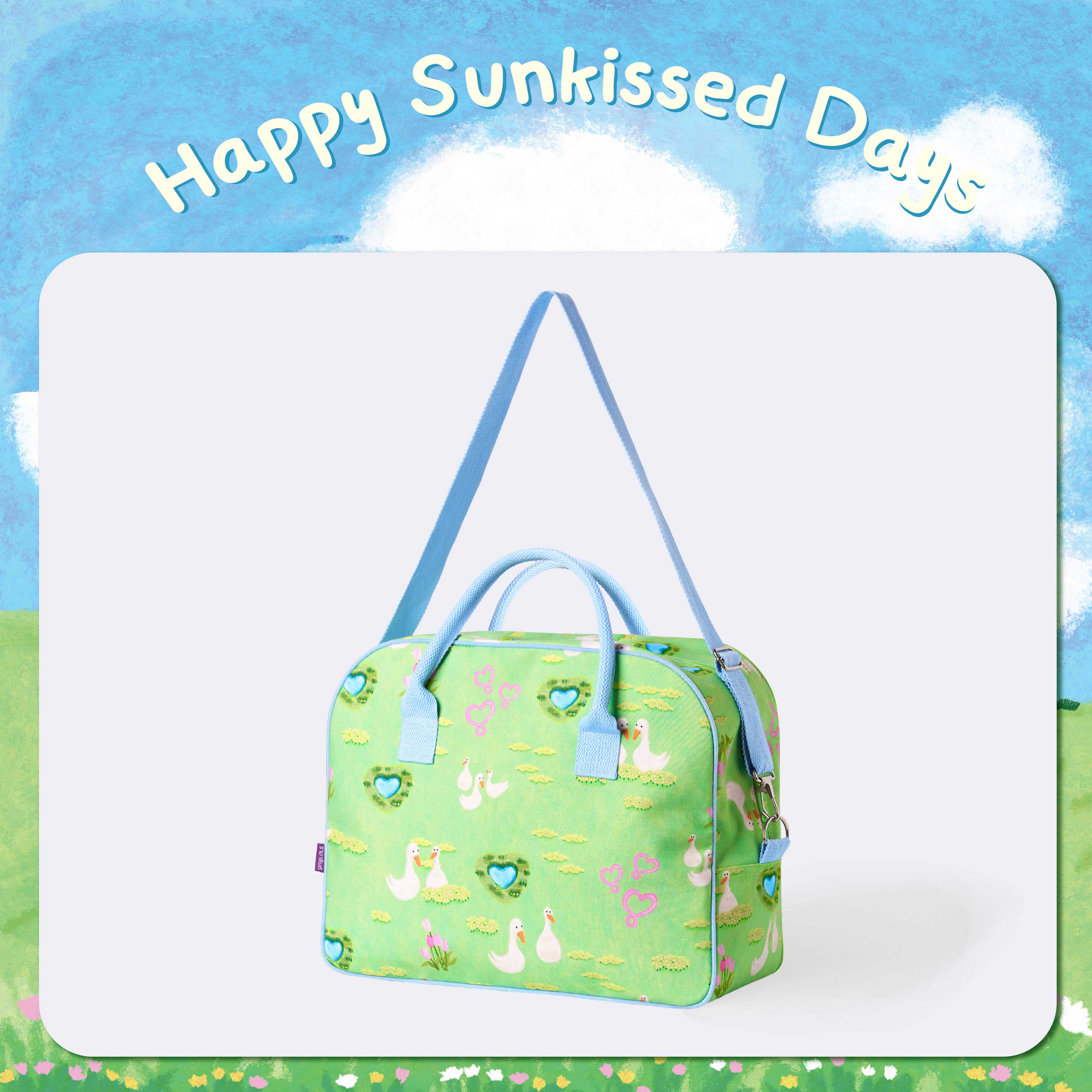 กระเป๋าเดินทาง Happy Sunkissed Days สีเขียว