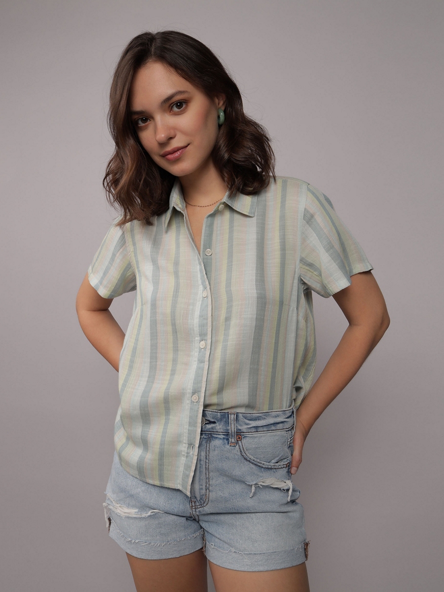 เสื้อ ผู้หญิง INTL SHORT SLV CORE SHIRT ( 035-5710-395 )