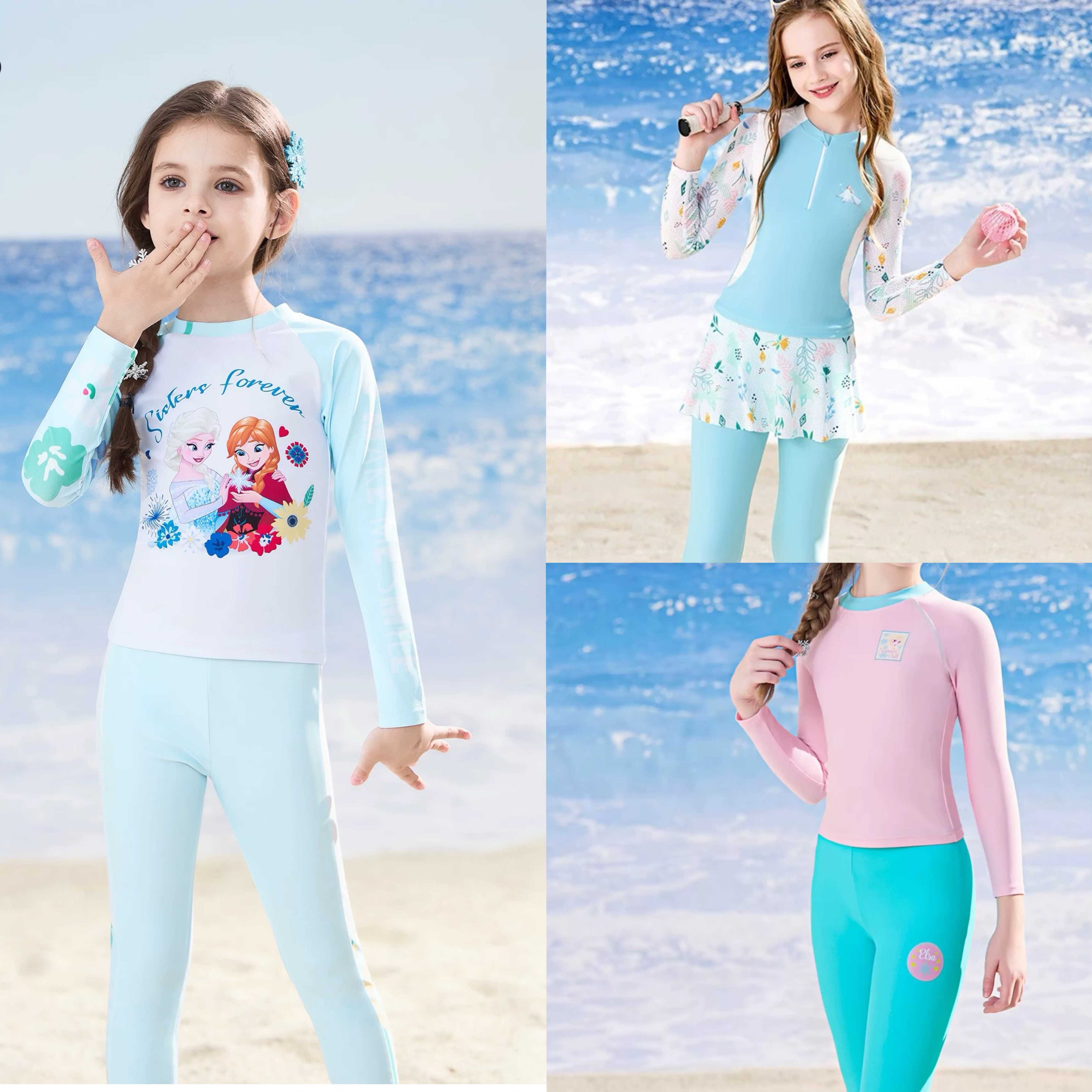 Preorder12-15วัน - ลิขสิทธิ์แท้ กันUV ชุดว่ายน้ำเอลซ่า Frozen