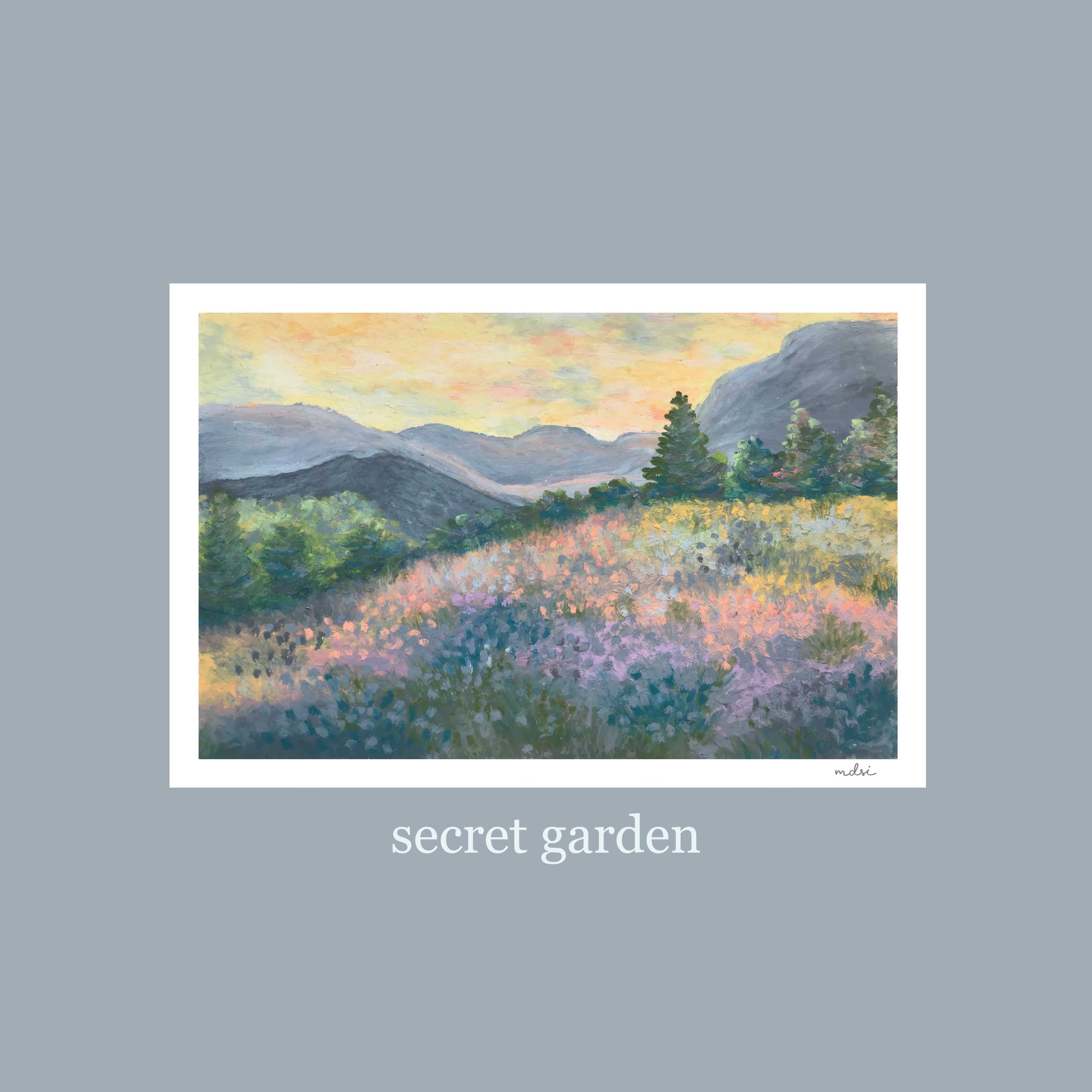 secret garden postcard